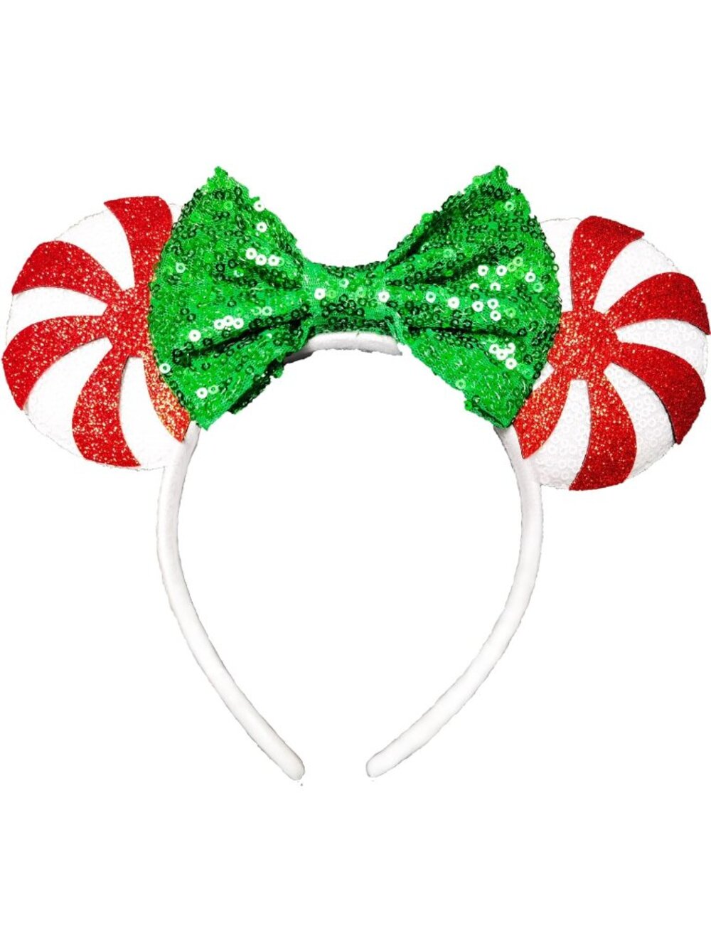 Women Red candy Ghost plastic Anti-Slip Sequin Mickey Mouse Headband